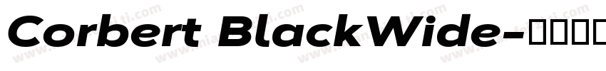 Corbert BlackWide字体转换